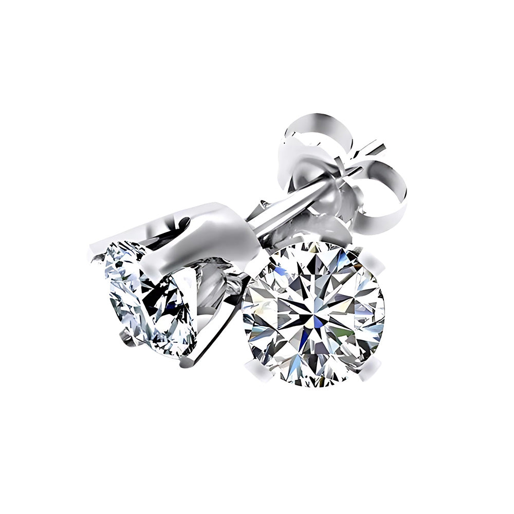 Beautiful Lab Grown Diamond GIA CERTIFICATE Stud Earring 4 Carats White Gold Women Jewelry