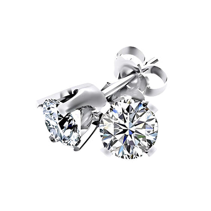 Beautiful Lab Grown Diamond GIA CERTIFICATE Stud Earring 4 Carats White Gold Women Jewelry