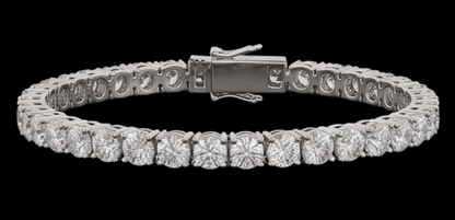 Beautiful Lab Grown Tennis Bracelet 5 Carat White Gold 14K