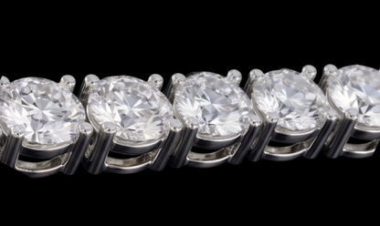 Beautiful Lab Grown Tennis Bracelet 5 Carat White Gold 14K
