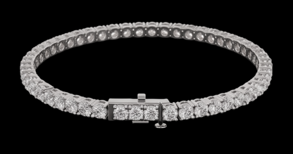 Beautiful Lab Grown Tennis Bracelet 5 Carat White Gold 14K