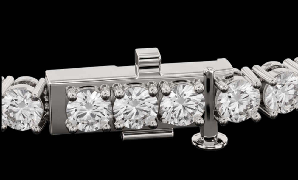 Beautiful Lab Grown Tennis Bracelet 5 Carat White Gold 14K