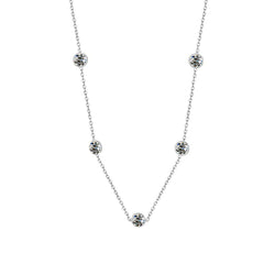 Bezel Diamond Fine Chain Necklace