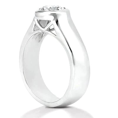 Bezel Setting Round Diamond Ring