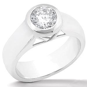 Bezel Setting Round Diamond Ring