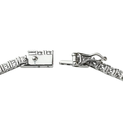 Bezel Set 5.40 Carats Round Cut Lab Grown Diamond Bracelet White Gold 10K