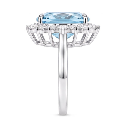 Big Aquamarine Statement Cocktail Ring