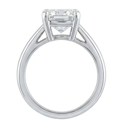 Big Cushion Cut Natural Earth Mined Diamond 3 Carats Solitaire Ring
