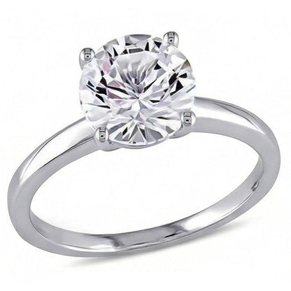 Big Round 2.75 Ct Solitaire Real Natural Earth Mined Diamond Wedding Ring