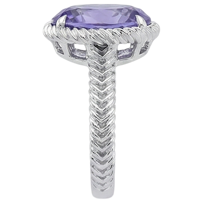 Natural Real ( Not Lab Grown )  Big Solitaire Oval Tanzanite Ring 2.5 Carat Prong Set White Gold 14K