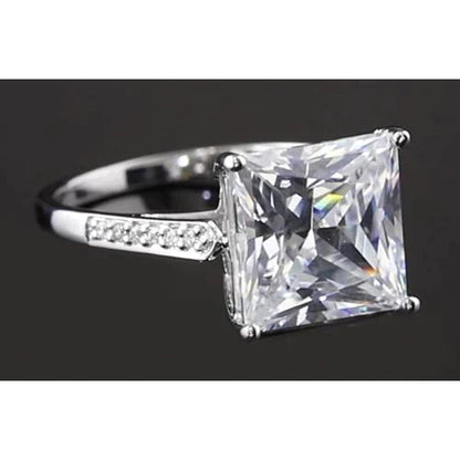 Big 4 Carat Princess Diamond Ring