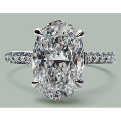 Big Oval 6 Carat Diamond Ring