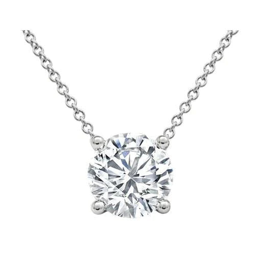 Big Round 4 Carat Diamond Pendant