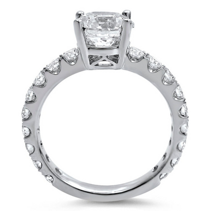 Big And Small Round Cut 8.3 Carats Real Lab Grown Diamond Anniversary Ring