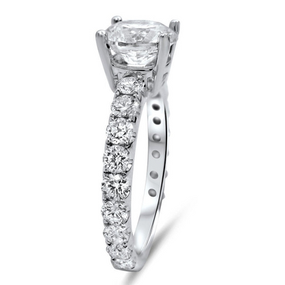 Big And Small Round Cut 8.3 Carats Real Lab Grown Diamond Anniversary Ring