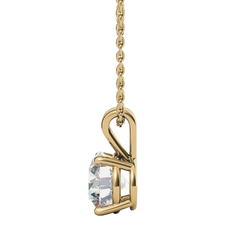 Big GIA CERTIFIED Lab Grown Diamond Pendant With Chain 4 Ct. Necklace