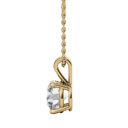 Big GIA CERTIFIED Lab Grown Diamond Pendant With Chain 4 Ct. Necklace