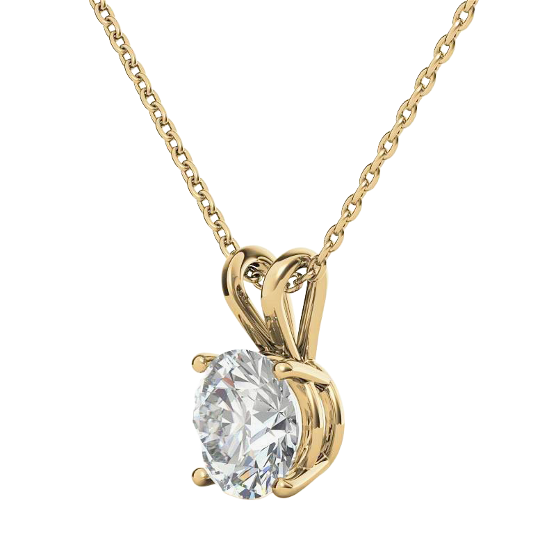 Big Natural Diamond Pendant With Chain 4 Ct. Necklace