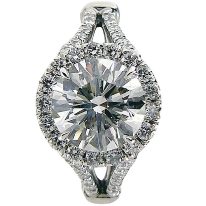 Big Round Antique Style Lab Grown Diamond Engagement Ring 9.02 Ct.