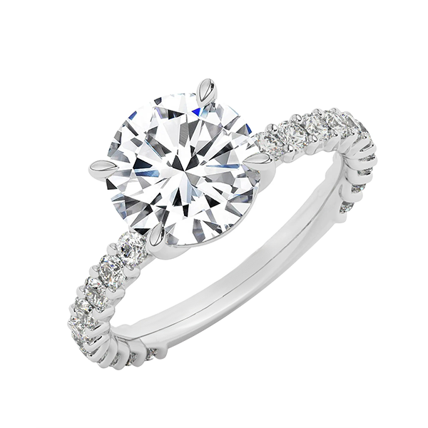 Big Round Cut Lab Grown Diamond Anniversary Ring 8.30 Carats White Gold 14K