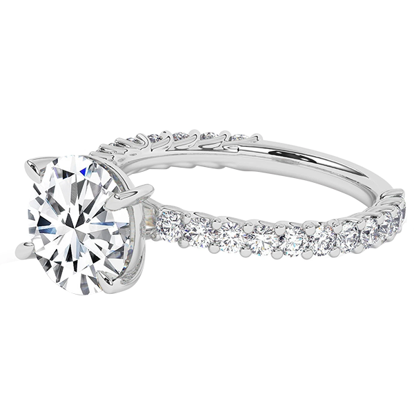 Big Round Cut Lab Grown Diamond Anniversary Ring 8.30 Carats White Gold 14K