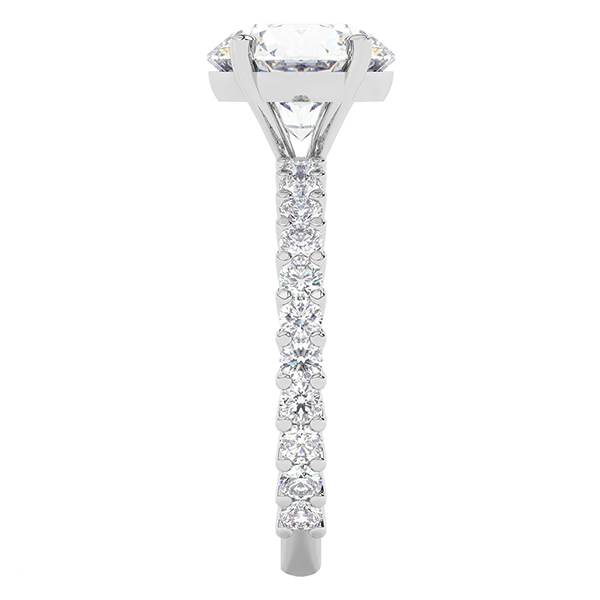 Big Round Cut Lab Grown Diamond Anniversary Ring 8.30 Carats White Gold 14K