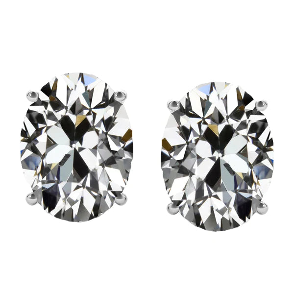Biggest Real Oval Diamond Earrings