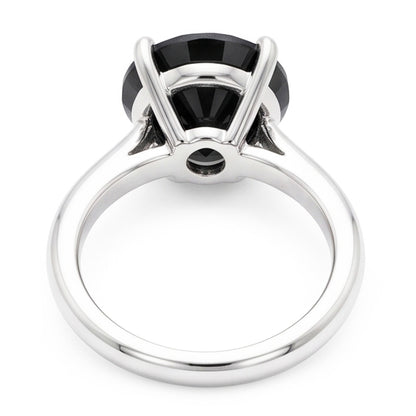 Black Diamond Jewellery 5 Carat Genuine Round Solitaire Plain Ring 14K White Gold