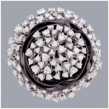 Black Gold Cluster Engagement Mined Ring