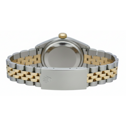 Black Stick Dial Datejust Women Rolex Watch Two Tone Jubilee