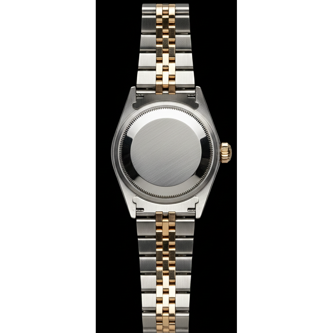 Black Stick Dial Lady Rolex Datejust 26 mm Two Tone Watch