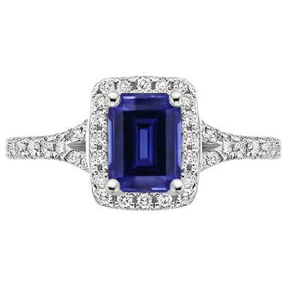 Blue Emerald Ceylon Sapphire Natural Earth Mined Diamond Engagement Ring 3 Carats