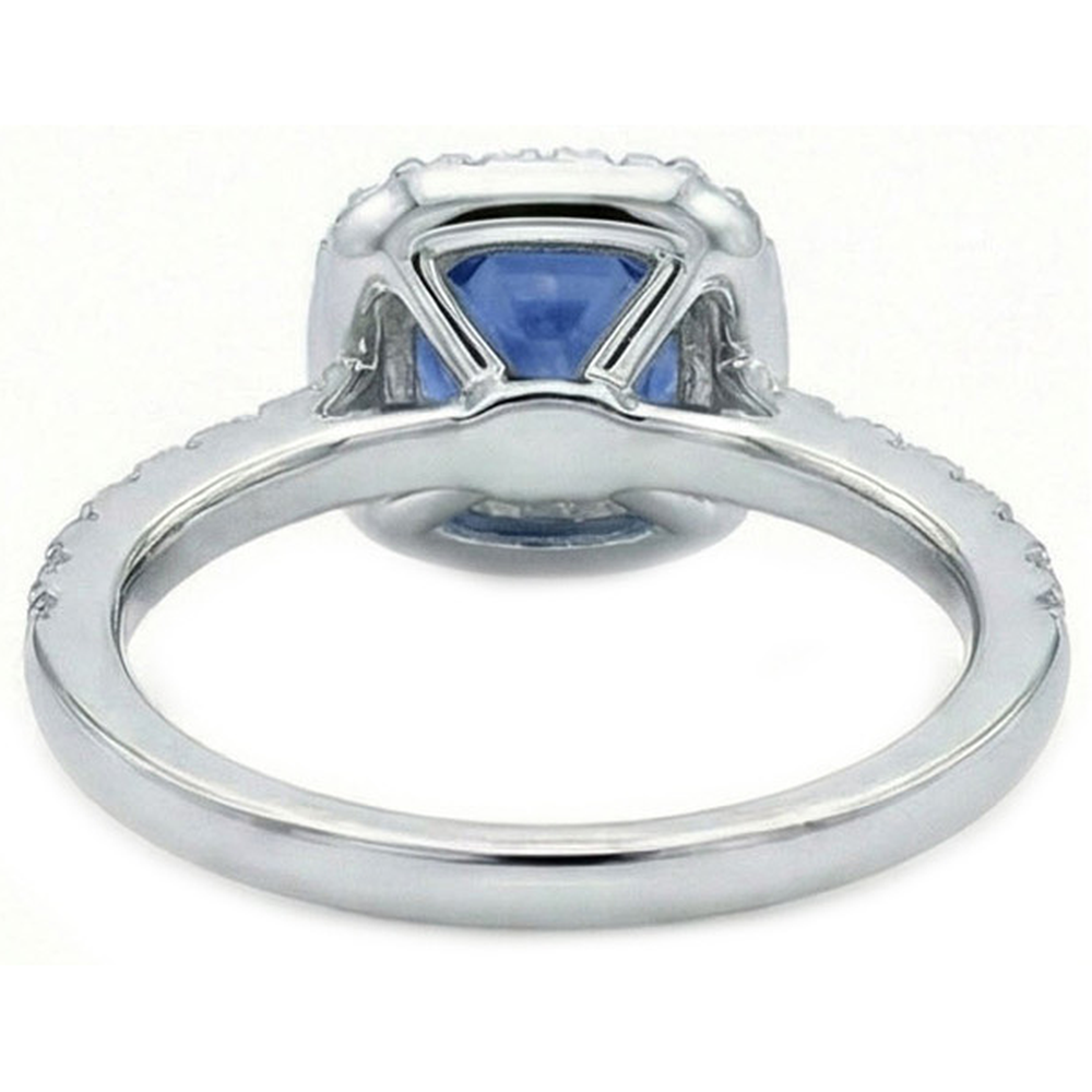 Natural Real ( Not Lab Grown )  Blue Sapphire Engagement Ring
