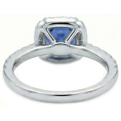 Natural Real ( Not Lab Grown )  Blue Sapphire Engagement Ring