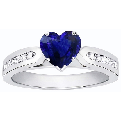 natural round sapphire 2.50ct ring side angle