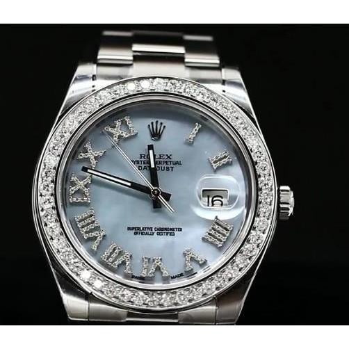 Blue Dial Mens Rolex