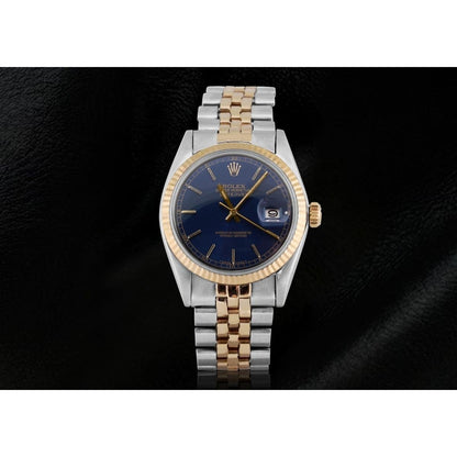 Blue Stick Dial Fluted Bezel