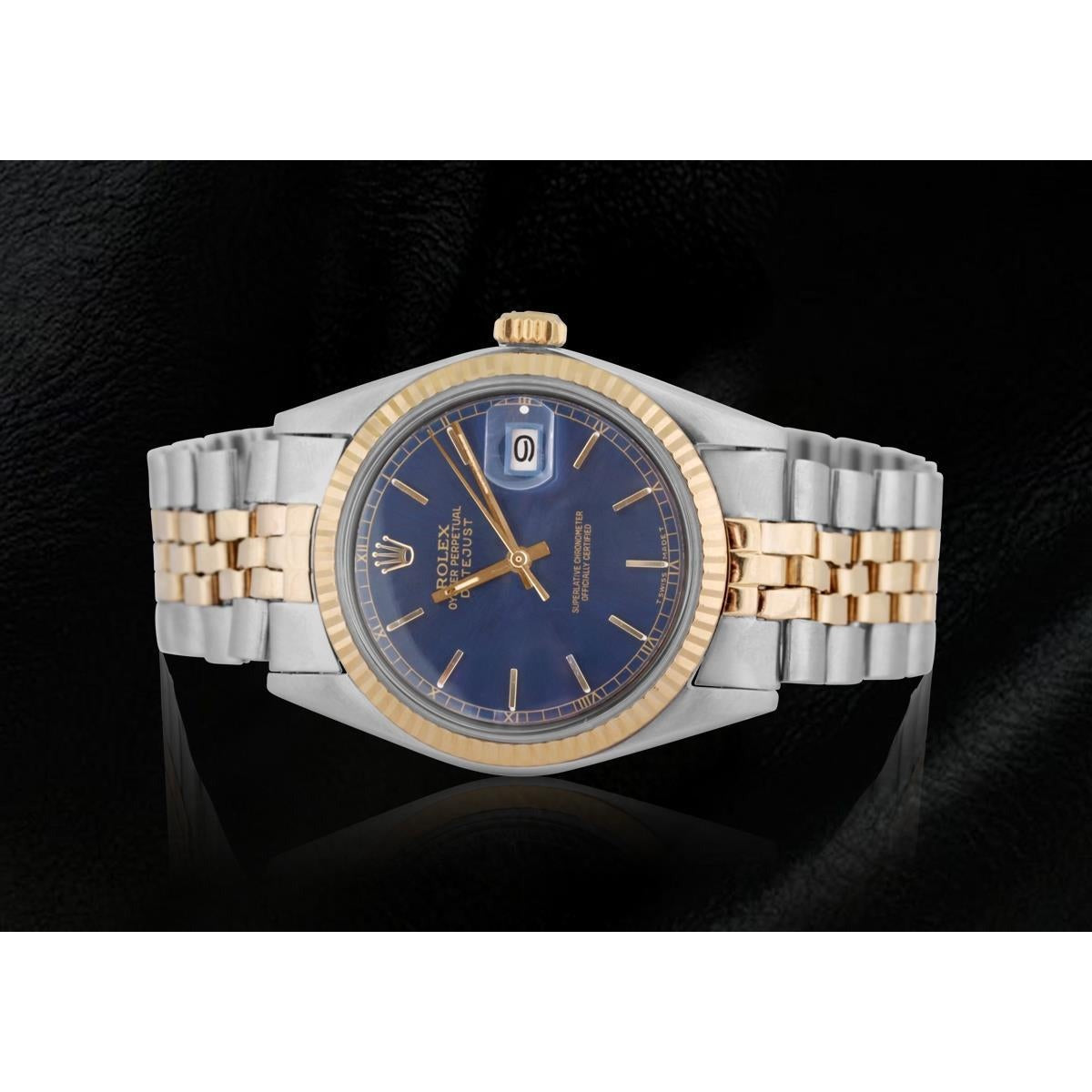 Bezel Rolex Datejust Gent Watch Two Tone