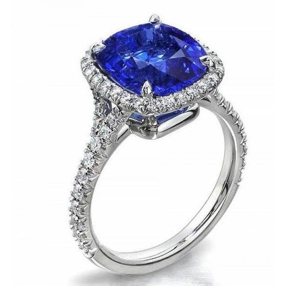 Blue Kashmir Sapphire Wedding Ring For Women