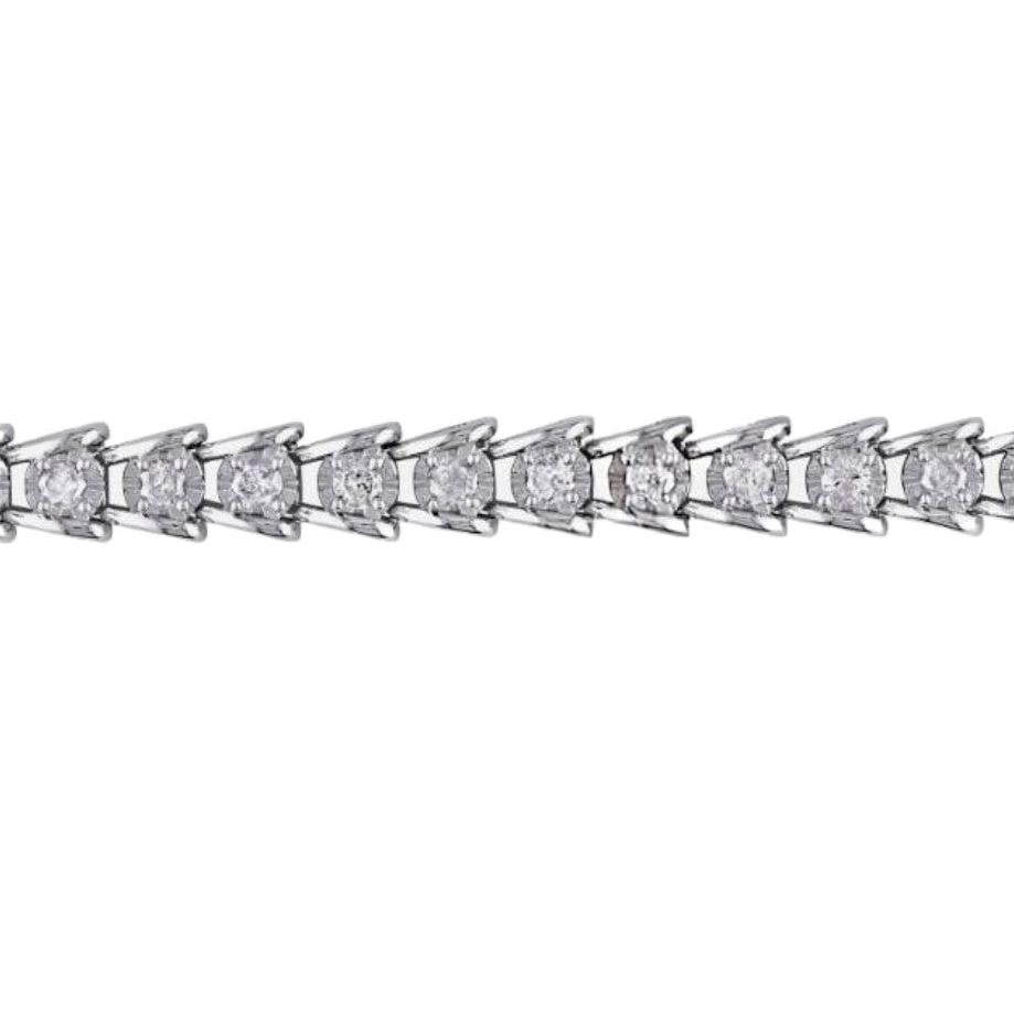 Bracelet WG 14K Round Cut Prong Set 4 Carats Sparkling Natural Earth Mined Diamonds
