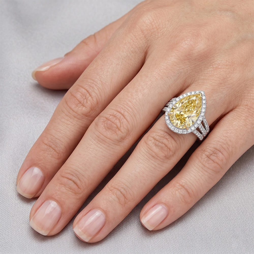 Brilliant 4-ct Fancy Yellow Diamond Statement Ring