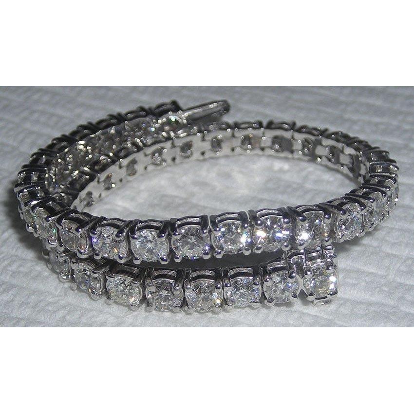 Brilliant 14 Carat Lab Grown Diamond Tennis Bracelet