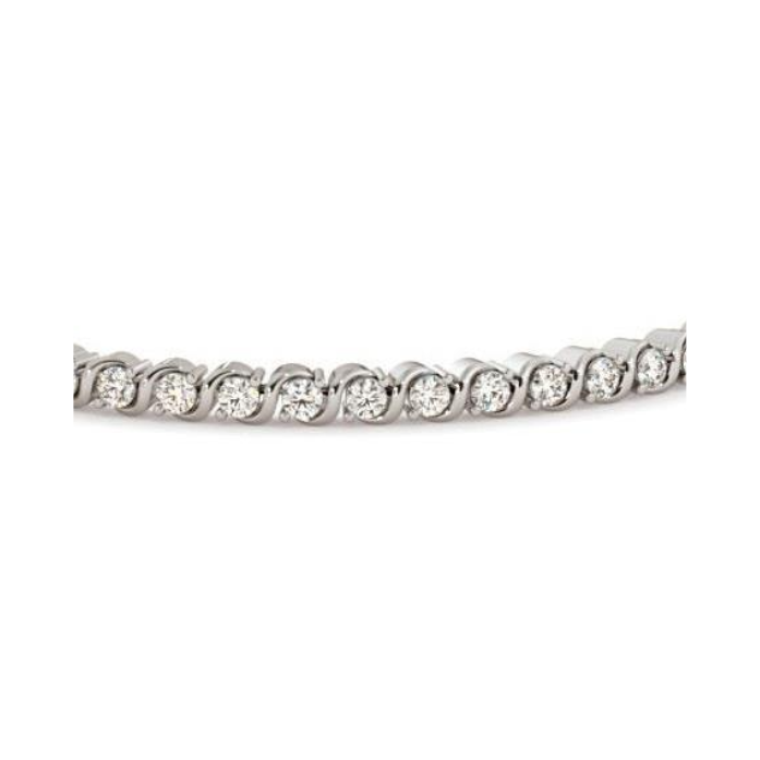 Brilliant Cut 5 Carats Lab Grown Diamonds Tennis Bracelet White Gold 10K