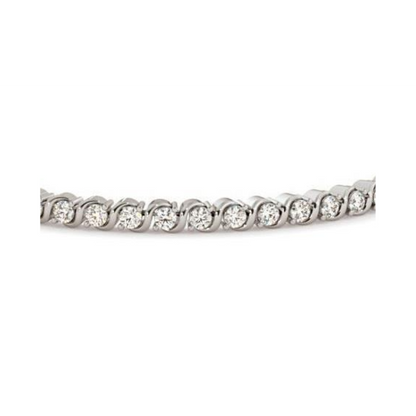 Brilliant Cut 5 Carats Lab Grown Diamonds Tennis Bracelet White Gold 10K