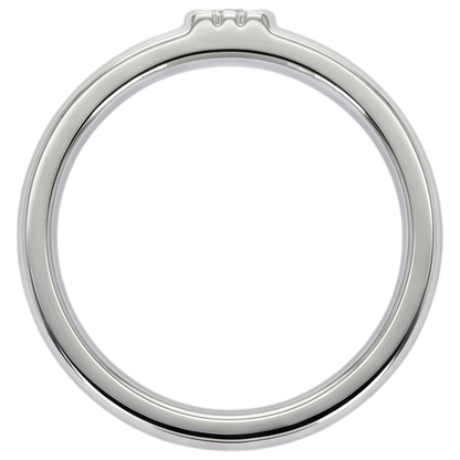 Brushed Finish Round Diamond Men's Ring White Gold 10K 0.50 Carats