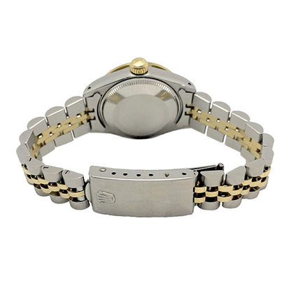 Burgundy Diamond Dial Bezel Ss & Gold Jubilee Bracelet Lady Rolex