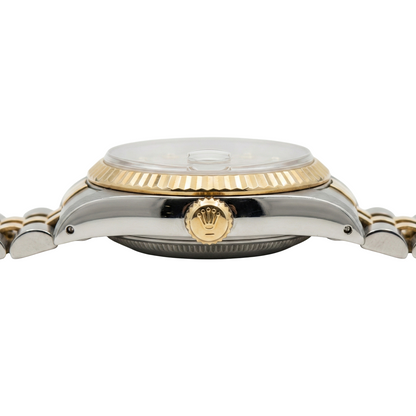 Burgundy Diamond Dial Ss & Gold Jubilee Datejust Lady Watch Rolex