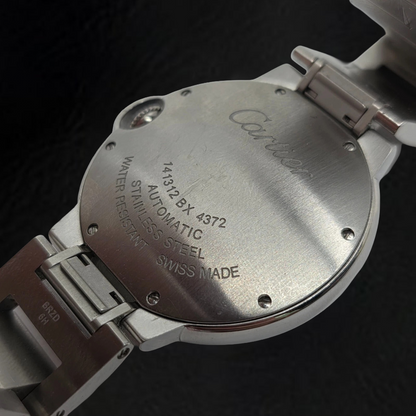 Cartier Ballon Bleu 36mm Silver Factory Diamond Bezel