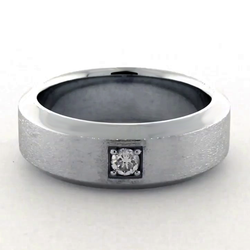 Casual Mens Mined Diamond Ring Round Cut