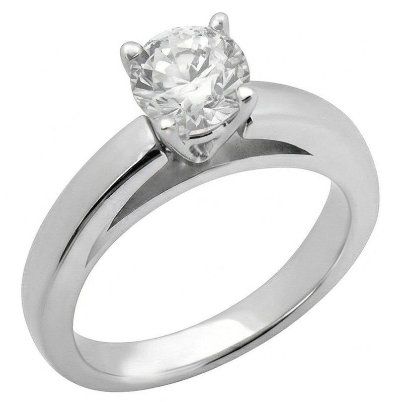 Cathedral Setting 3 Ct. Natural Earth Mined Diamond Solitaire Ring Solid White Gold